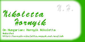 nikoletta hornyik business card